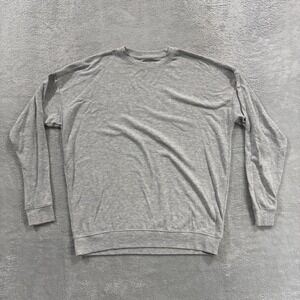 Alo Yoga Sweatshirt Men's Small Crewneck Pullover Knit Long Sleeve Stretch Gray